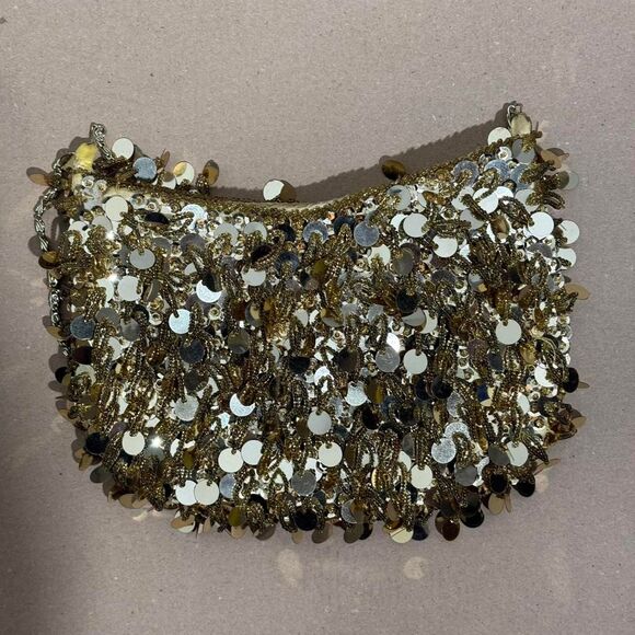 ✨ Vintage Gold Sequin Bag – Boho Glam Statement Piece ✨ - Picture 8 of 8